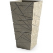 Горшок Файберглaс Modern прямоугольный высокий графичный древний камень